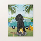 Puzzle Poodle Chien Camping (Vertical)