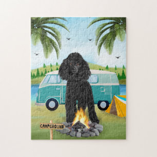Puzzle Poodle Chien Camping