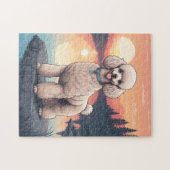Puzzle Poodle dog (Horizontal)