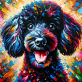 Puzzle Poodle Dog Portrait Acrylique Art Imprimer Amoureu