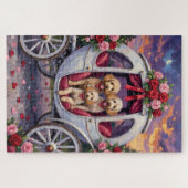 Puzzle Poodle Dog Valentine's Day  (Horizontal)