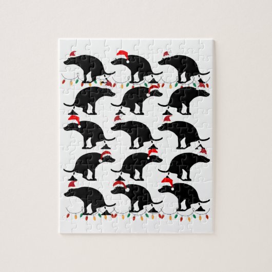 Puzzle Pooping Dog Christmas (Vertical)