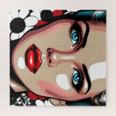 Puzzle Pop Art Ai Comic Book Visage de femme (Horizontal)