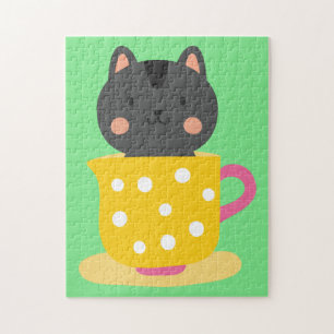 Puzzle Pop art chat cool coloré et amusant