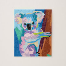 Pop Art coloré Koala Portrait