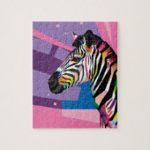 Puzzle Pop Art coloré Zebra Portrait (Vertical)