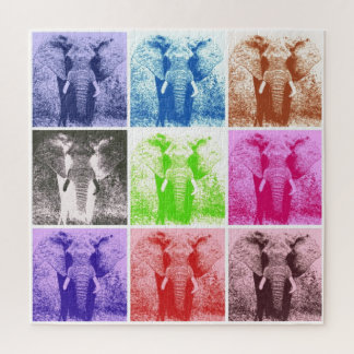 Puzzle Pop Art Elephant Retro Animaux Art