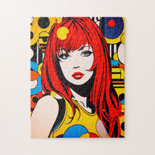 Puzzle Pop art fille colorée