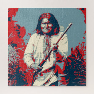 Puzzle Pop Art Geronimo Chef légendaire indien