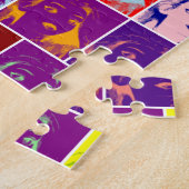 Puzzle Pop art girl long hair (Côté)