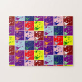 Puzzle Pop art girl long hair (Horizontal)