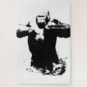 Puzzle Pop Art Gorilla battre la poitrine Animaux sauvage (Vertical)