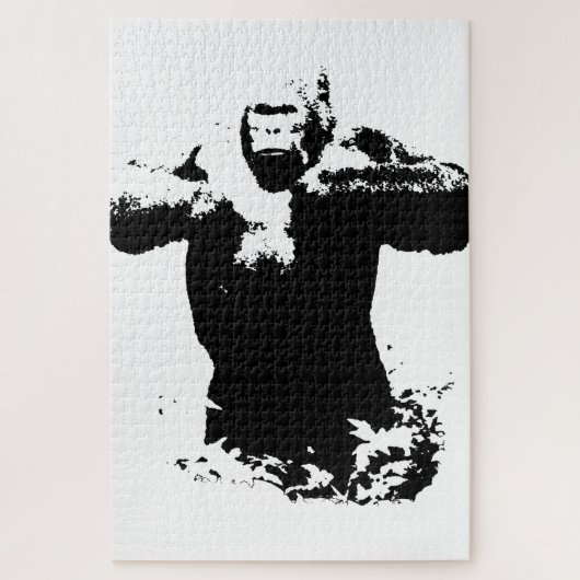 Puzzle Pop Art Gorilla battre la poitrine Animaux sauvage (Vertical)