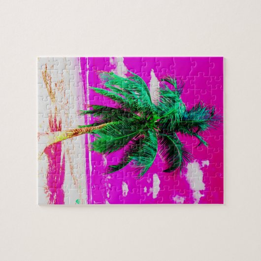 Puzzle Pop Art Hawaii Island Travel Beach Palm Tree (Horizontal)