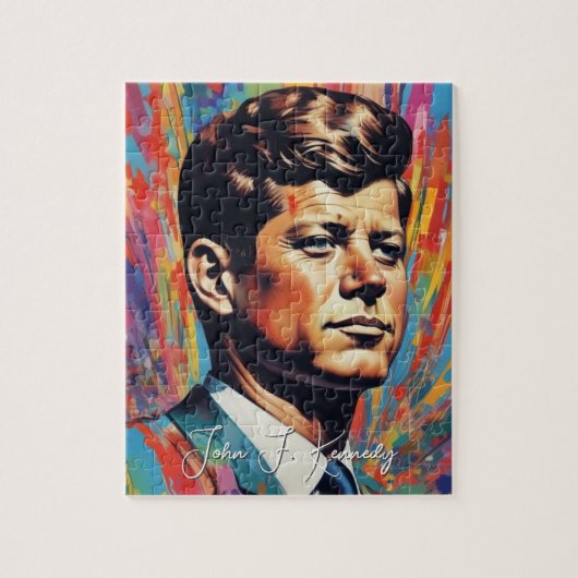 Puzzle Pop Art Jack JFK John F. Kennedy (Vertical)