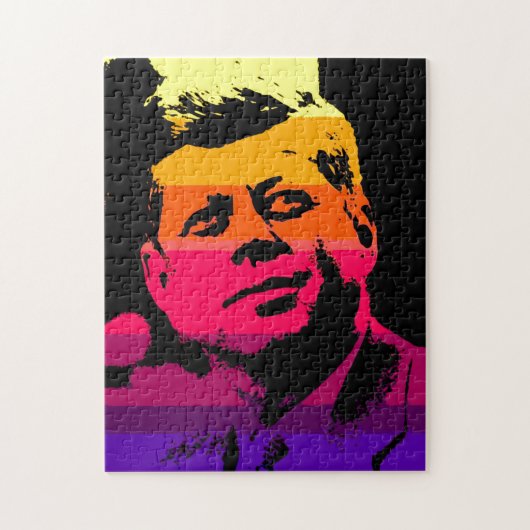 Puzzle Pop Art Jack JFK John F. Kennedy (Vertical)