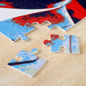 Puzzle Pop Art JFK John F. Kennedy Red Blue (Côté)