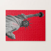 Puzzle Pop Art Red Black White Statue de la Liberté (Horizontal)