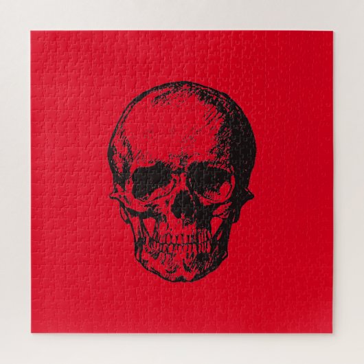 Puzzle Pop Art rouge crâne (Vertical)