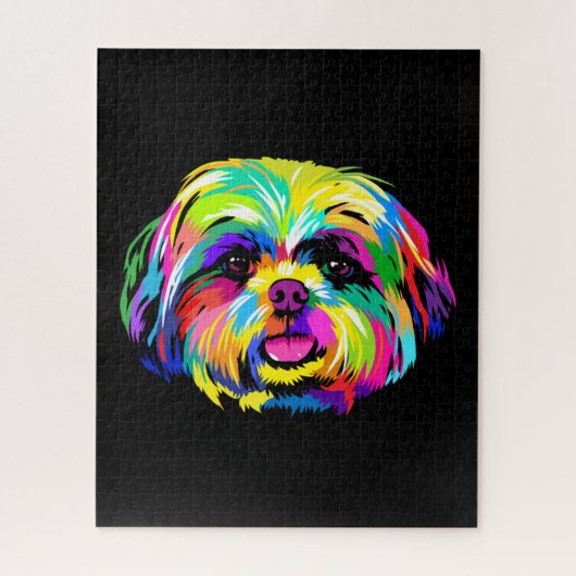 Puzzle Pop Art Shih Tzu Amoureux de les chiens (Vertical)