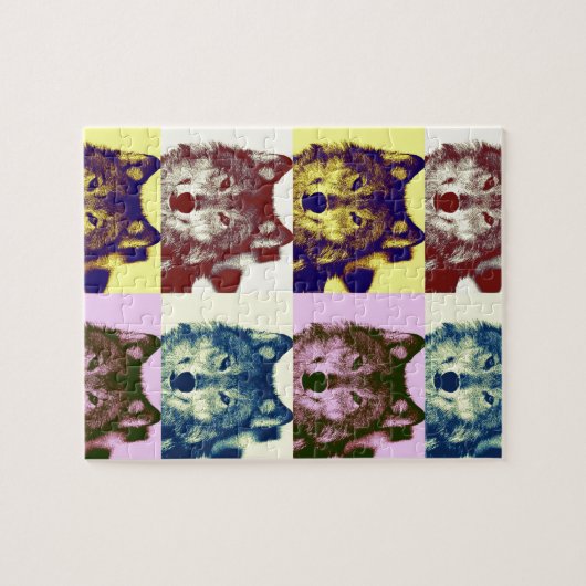 Puzzle Pop Art Wolf (Horizontal)