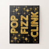 Puzzle Pop Fizz Clink Typographie moderne Réveillon du No (Vertical)