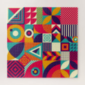 Puzzle Pop formes géométriques abstraites, motif transpar (Horizontal)