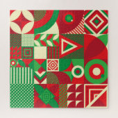 Puzzle Pop géométrique : Carreaux Abstraits colorés. (Horizontal)