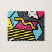 Puzzle Pop Urbain Art Cube Géométrique Abstrait Monogramm (Horizontal)