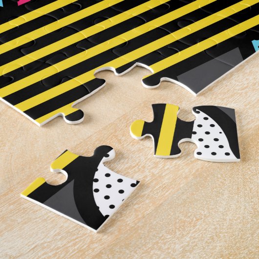 Puzzle Pop Urbain Art Cube Géométrique Abstrait Monogramm (Côté)