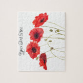 Puzzle Poppies fleurs rouges aquarelle Fleur sauvage natu (Vertical)