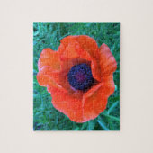 Puzzle POPPY Oriental Red Orange — (Vertical)