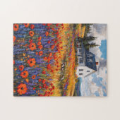 Puzzle Poppy rustique et Lupine Flower Field (Horizontal)