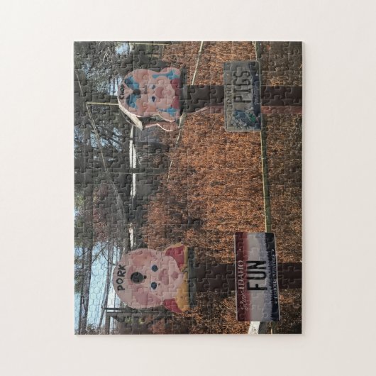 Puzzle Porc Chop, Fun Pigs, Idaho Drôle Signes (Vertical)