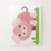 Puzzle Porcelet rose joyeux (Vertical)
