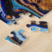 Puzzle Porte bleu persan : Texture orientale luxueuse (Côté)