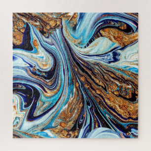 Puzzle Porte bleu persan : Texture orientale luxueuse
