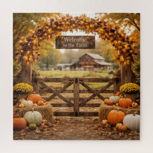 Puzzle Porte de ferme d'automne avec arche (Vertical)