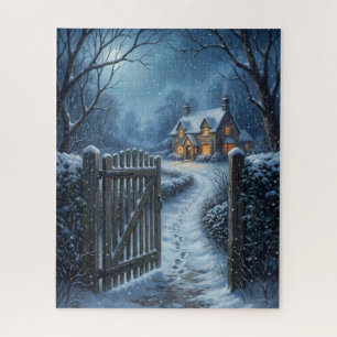 Puzzle Porte de jardin de Noël victorien et peinture de c