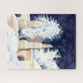 Puzzle Porte d'hiver la nuit (Horizontal)