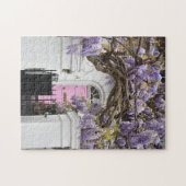 Puzzle Porte rose Fleurs de Wisteria pourpres Londres Roy (Horizontal)