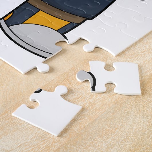 Puzzle Porter comme boîte avec gants de boxe (Côté)