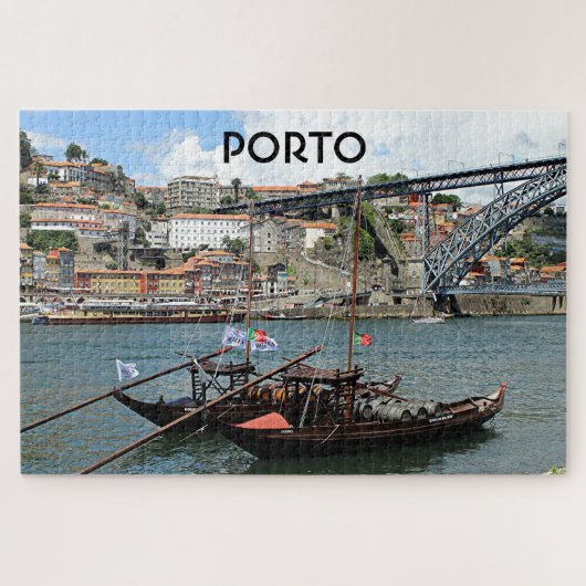 Puzzle Porto : Bateaux à barriques de vin, Portugal (Horizontal)