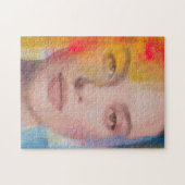 Puzzle Portrait Abstrait Vibrant à l'Impasto (Horizontal)