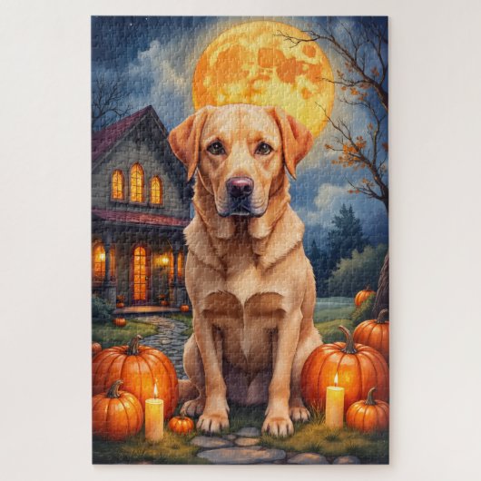 Puzzle Portrait artistique d'Halloween confortable de Lab (Vertical)