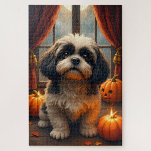 Puzzle Portrait artistique d'Halloween de manoir gothique