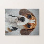 Puzzle Portrait beagle Gouache Art (Horizontal)