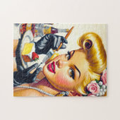 Puzzle Portrait Belle broche vers le haut (Horizontal)