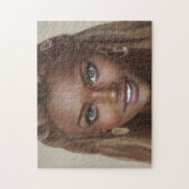 Puzzle Portrait Brunette Smile Dents Young Woman (Vertical)