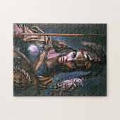 Puzzle Portrait coloré "Athéna’s Fierce Loyalty" (Horizontal)